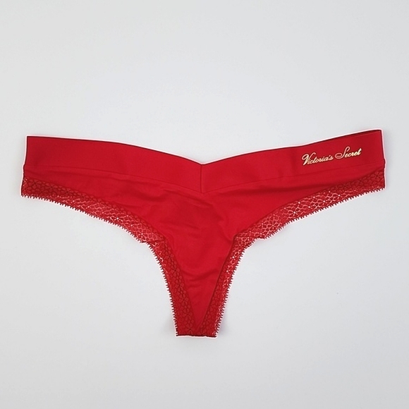 Victoria's Secret 2 Prs Red Very Sexy + Incredible Thong String Panties Sz Large - Picture 10 of 16
